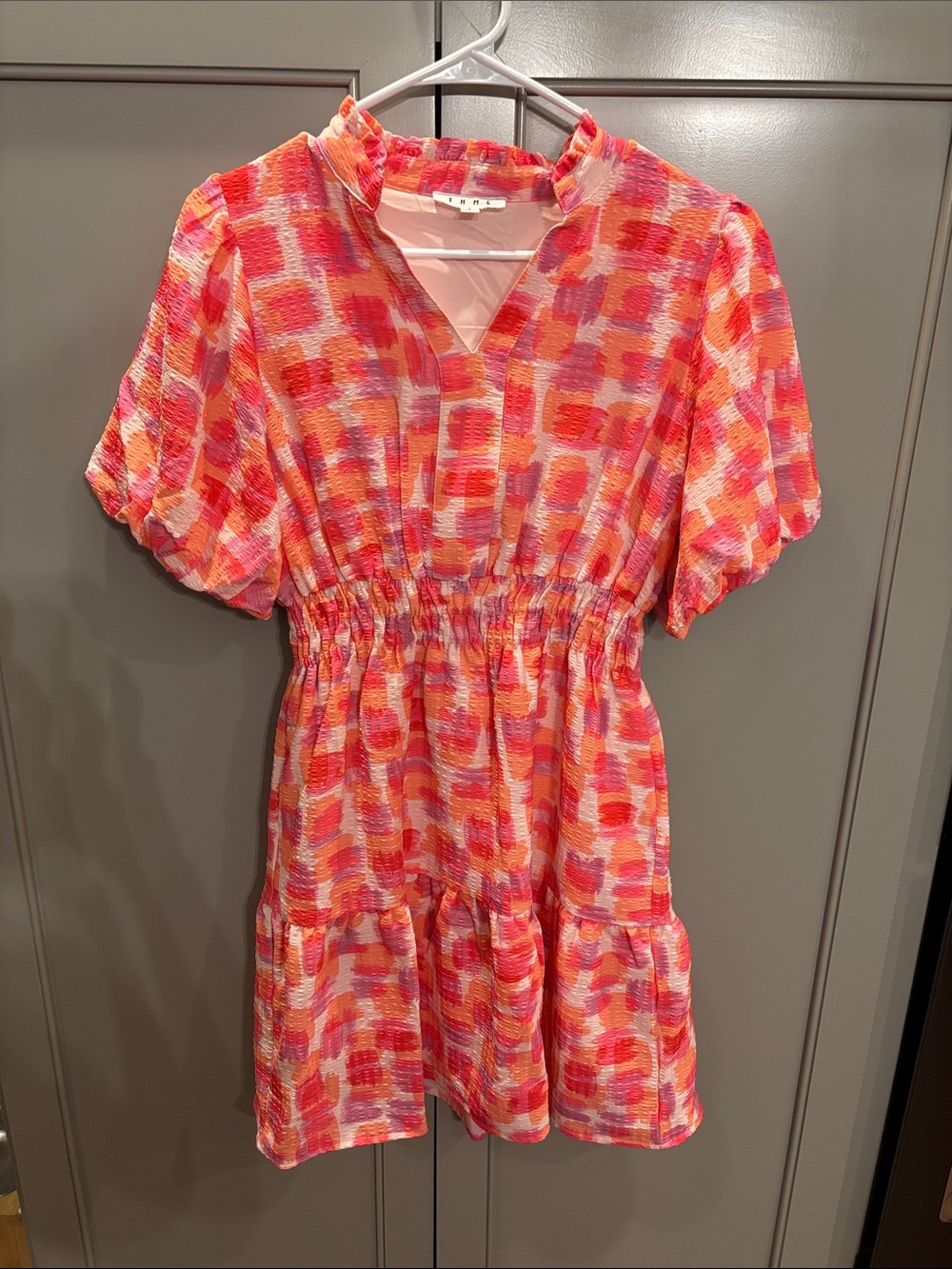 THML Abstract Paint Stroke Minidress S